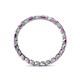4 - Clarissa 2.50 mm Princess Cut Amethyst and Diamond Eternity Band 