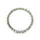 4 - Clarissa 2.50 mm Princess Cut Peridot and Diamond Eternity Band 