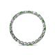 4 - Clarissa 2.50 mm Princess Cut Green Garnet and Diamond Eternity Band 