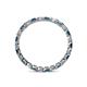 4 - Clarissa 2.50 mm Princess Cut Blue and White Diamond Eternity Band 