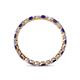 4 - Clarissa 2.50 mm Princess Cut Blue Sapphire and Diamond Eternity Band 