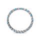 4 - Clarissa 2.50 mm Princess Cut Blue Topaz and Diamond Eternity Band 