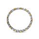 4 - Clarissa 2.50 mm Princess Cut Citrine and Diamond Eternity Band 