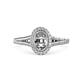 1 - Deborah Desire Oval Shape Semi Mount Split Shank Halo Engagement Ring 