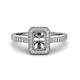 1 - Wanda Desire Leaf Engraved Halo Engagement Ring 