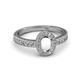 2 - Annabel Desire Oval Cut Semi Mount Halo Engagement Ring 