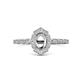 1 - Flora Desire Oval Cut Semi Mount Vintage Scallop Halo Engagement Ring 