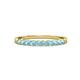 2 - Clara 2.40 mm Aquamarine 10 Stone Wedding Band 