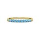2 - Clara 2.40 mm Blue Topaz 10 Stone Wedding Band 