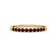 2 - Clara 2.40 mm Red Garnet 10 Stone Wedding Band 