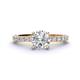1 - Lillian Desire 6.50 mm Round Forever Brilliant Moissanite and Diamond Engagement Ring 