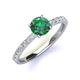 4 - Lillian Desire 6.50 mm Round Diamond and Lab Created Alexandrite Engagement Ring 