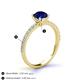 5 - Lillian Desire 6.00 mm Round Blue Sapphire and Diamond Engagement Ring 