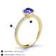 5 - Lillian Desire 6.50 mm Round Tanzanite and Diamond Engagement Ring 