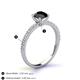 5 - Lillian Desire 6.00 mm Round Black and White Diamond Engagement Ring 