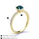5 - Lillian Desire 6.50 mm Round Blue and White Diamond Engagement Ring 