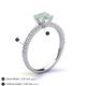 5 - Lillian Desire 6.00 mm Round Opal and Diamond Engagement Ring 