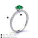 5 - Lillian Desire 6.00 mm Round Emerald and Diamond Engagement Ring 