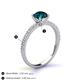 5 - Lillian Desire 6.50 mm Round London Blue Topaz and Diamond Engagement Ring 