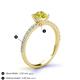 5 - Lillian Desire 6.50 mm Round Yellow and White Diamond Engagement Ring 