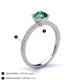 5 - Lillian Desire 6.50 mm Round Diamond and Lab Created Alexandrite Engagement Ring 