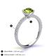 5 - Lillian Desire 6.50 mm Round Peridot and Diamond Engagement Ring 