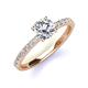 4 - Lillian Desire 6.50 mm Round Diamond Engagement Ring 