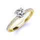 4 - Lillian Desire 6.50 mm Round Diamond Engagement Ring 
