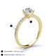 5 - Lillian Desire 6.50 mm Round Lab Grown Diamond and Natural Diamond Engagement Ring 