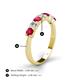 5 - Kathleen 3.40 mm Round Ruby and Diamond 7 Stone Wedding Band 