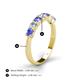 5 - Kathleen 3.40 mm Round Tanzanite and Diamond 7 Stone Wedding Band 