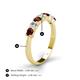 5 - Kathleen 3.40 mm Round Red Garnet and Diamond 7 Stone Wedding Band 