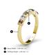 5 - Kathleen 3.40 mm Round Smoky Quartz and Diamond 7 Stone Wedding Band 