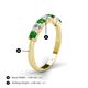 5 - Kathleen 3.40 mm Round Green Garnet and Diamond 7 Stone Wedding Band 
