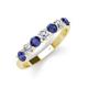 4 - Kathleen 3.40 mm Round Iolite and Lab Grown Diamond Wedding Band 