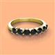 3 - Kathleen 3.40 mm Round Black Diamond Wedding Band 