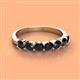 3 - Kathleen 3.40 mm Round Black Diamond Wedding Band 