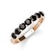 4 - Kathleen 3.40 mm Round Black Diamond Wedding Band 