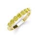4 - Kathleen 3.40 mm Round Yellow Diamond Wedding Band 
