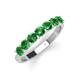 4 - Kathleen 3.40 mm Round Green Garnet Wedding Band 