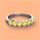 3 - Kathleen 3.40 mm Round Yellow Sapphire Wedding Band 