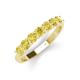 4 - Kathleen 3.40 mm Round Yellow Sapphire Wedding Band 