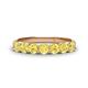 1 - Kathleen 3.40 mm Round Yellow Sapphire Wedding Band 