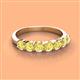 3 - Kathleen 3.40 mm Round Yellow Sapphire Wedding Band 