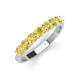 4 - Kathleen 3.40 mm Round Yellow Sapphire Wedding Band 