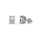 1 - Alina Four Prong 14K White Gold Ear Stud Setting 