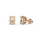 1 - Alina Four Prong 18K Rose Gold Ear Stud Setting 