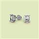 2 - Alina Four Prong 14K White Gold Ear Stud Setting 