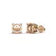 1 - Liam Four Prong 14K Rose Gold Ear Stud Setting 