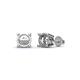 1 - Liam Four Prong 18K White Gold Ear Stud Setting 